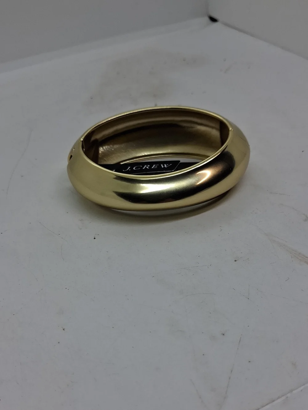 NWT J.Crew Gold Chunky Oval Bangle Bracelet